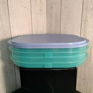 Tupperware Fridge Stackable Containers #5102 w/ lid #2575 deli meat cheese (E9)